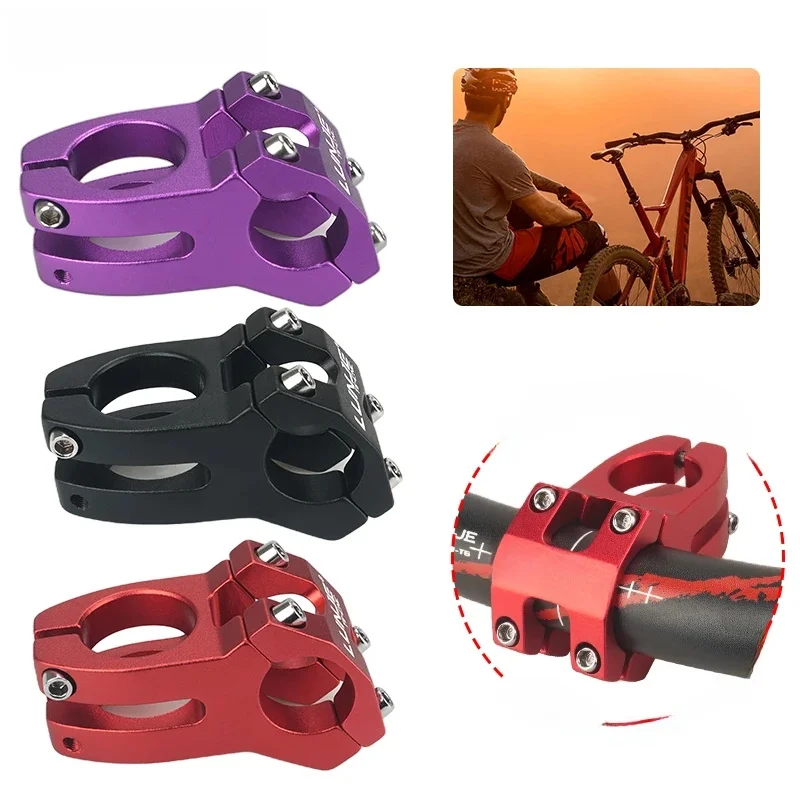 AliExpress LUNJE MTB Road Bike Stem 25.4mm High-Strength Aluminum Alloy Bike Handlebar Stem 45mm Lightweight Cycling Parts