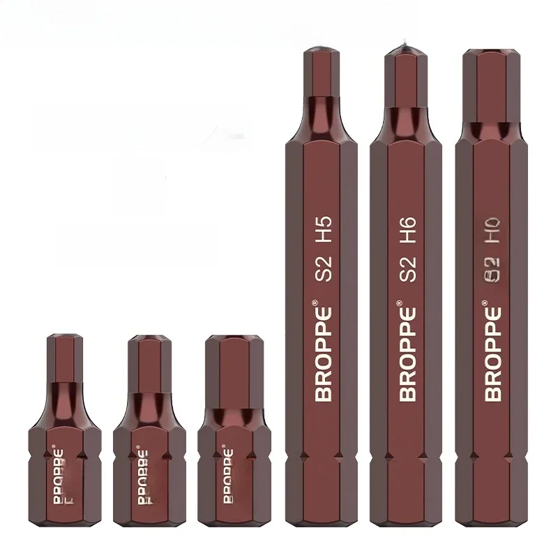 Embout de tournevis hexagonal 10mm, tige hexagonale magnétique 30mm 75mm de longueur, clé Allen, embouts de tournevis, outils en acier S2 H4/5/6/7/8/10/12