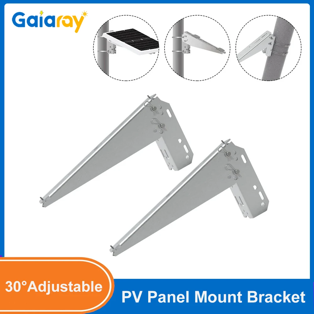 

Кронштейн солнечной панели Gaiaray 30 ° Однополюсный кронштейн для крепления фотоэлектрической панели Регулируемый фиксированный кронштейн для фотоэлектрической панели из нержавеющей стали
