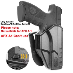 Beretta APX Holster, (Not Fit Beretta APX A1), Thumb OWB Holster Fit Beretta APX Full Size 9mm/.40,Level II Retention/360 Degree