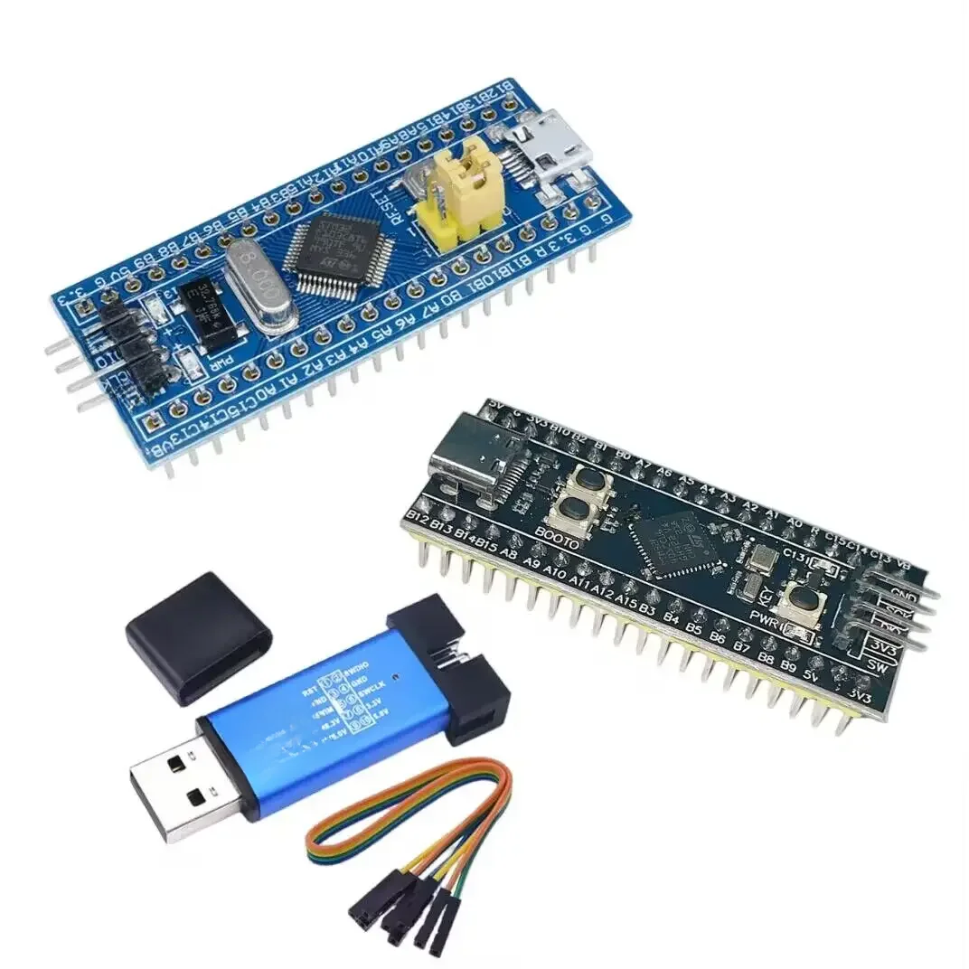 STM32F103C8T6 CH32F103C8T6 ARM STM32 Minimalna płytka rozwojowa systemu STM32F401 STM32F411 + programator pobierania ST-LINK V2 — zdjęcie 2