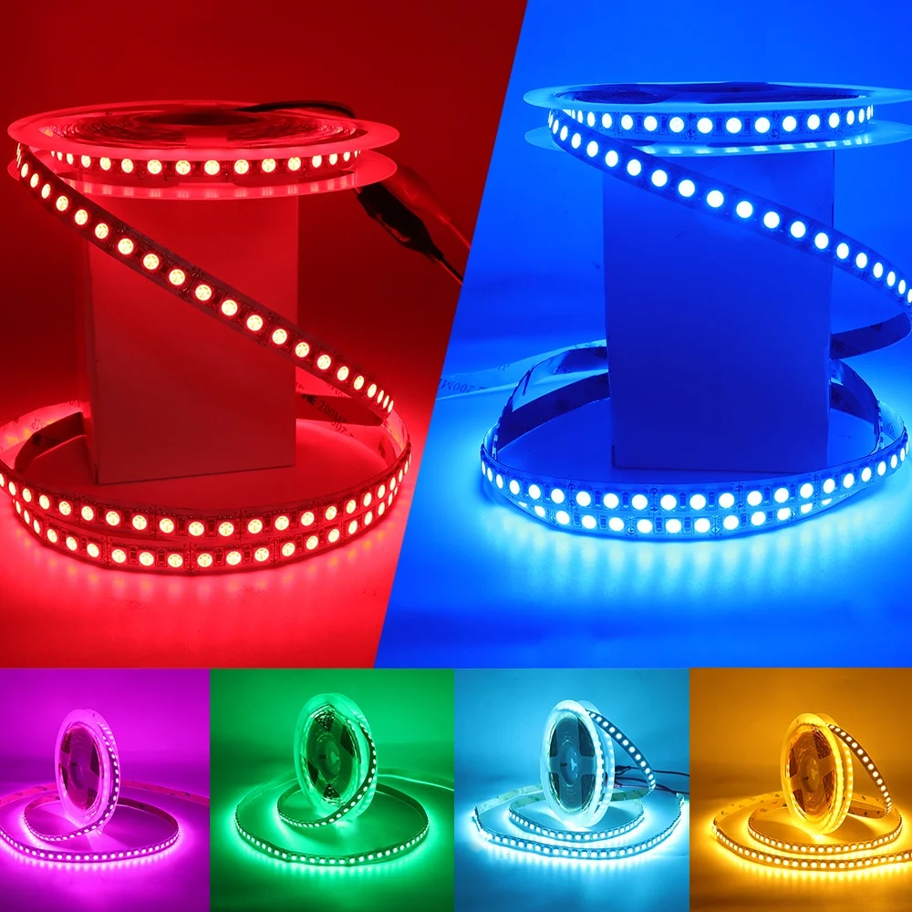 Imagem -05 - Impermeável Led Strip Light Fita Flexível Home Decor Stripe Tape Branco Quente Azul Vermelho Verde Amarelo Smd 2835 60 Leds 5m 12v