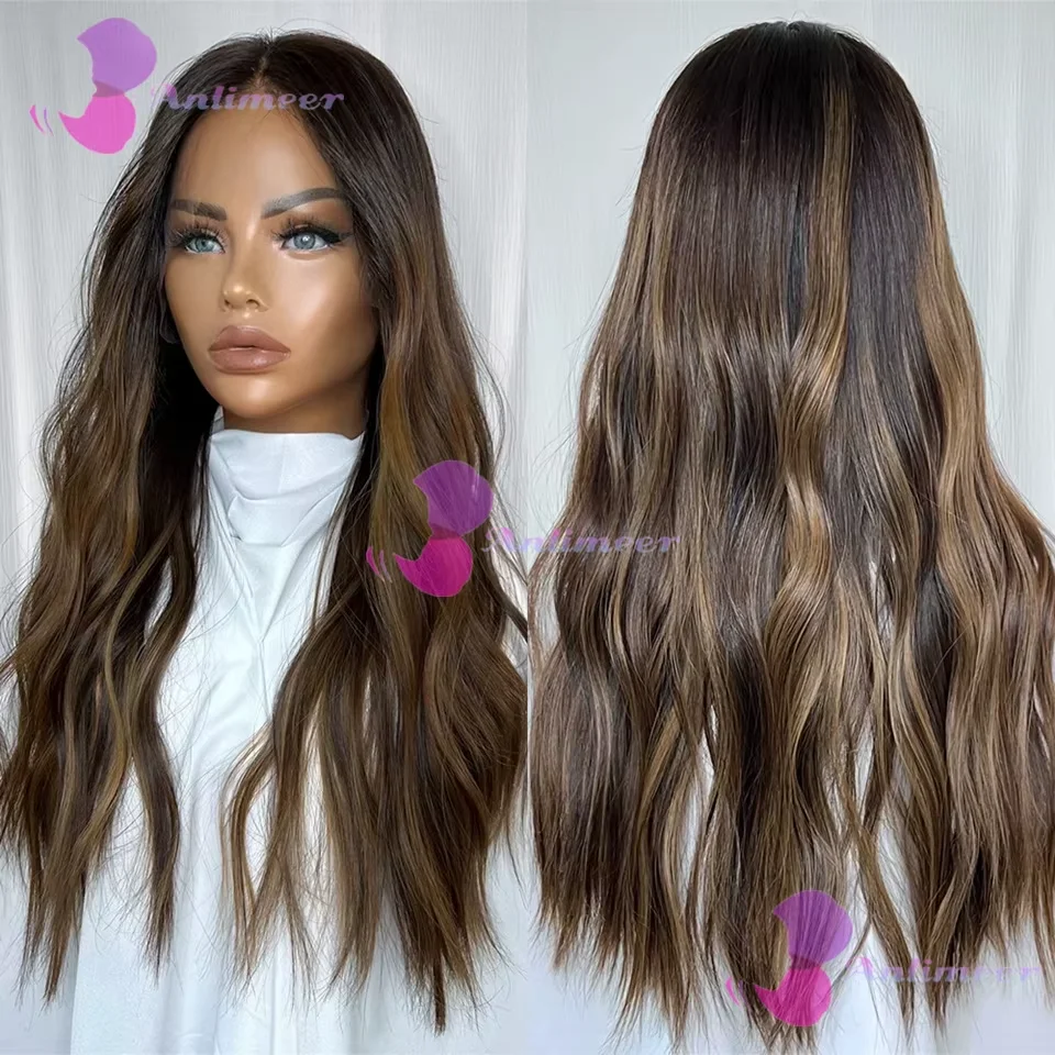 

13x6 Hd Прозрачный объемный волнистый парик фронта шнурка Цветные мелированные парики из человеческих волос для женщин Бразильские предварительно сорванные парики с шелковым верхом 5x5