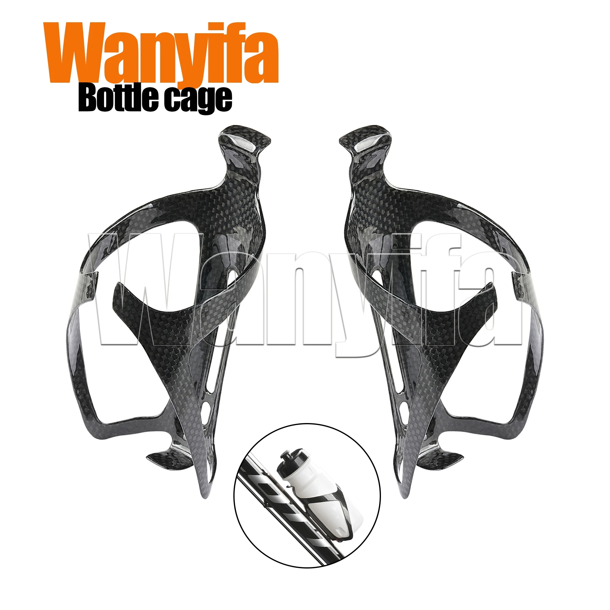 Wanyifa Bike Water Bottle Holder Full Carbon Fiber Super Light Drink Holders Bottle Cage for MTB Bike Road Bike Cycling Gear