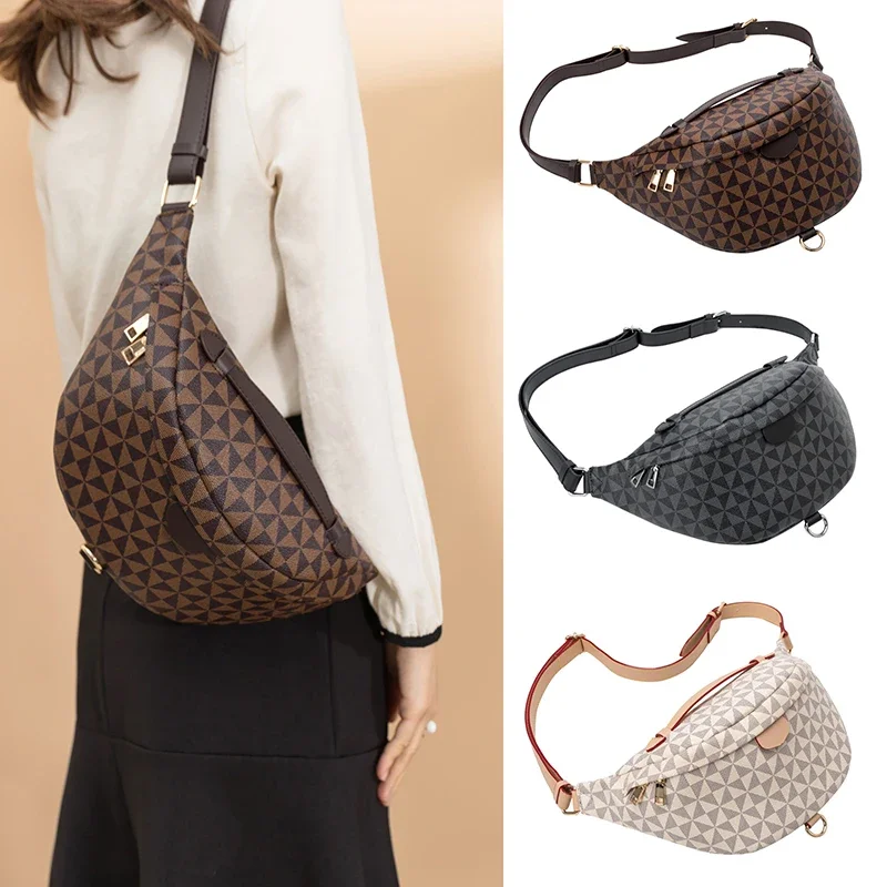 Damska piterek skórzana torba w talii Crossbody na ramię torba na klatkę piersiową luksusowy projektant torebki damskie saszetka na pasek Outdoor talia Bag — zdjęcie 2