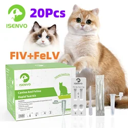 고양이용 고양이 면역결핍 및 백혈병 콤보 테스트 키트, FIV + FeLV, 20 개