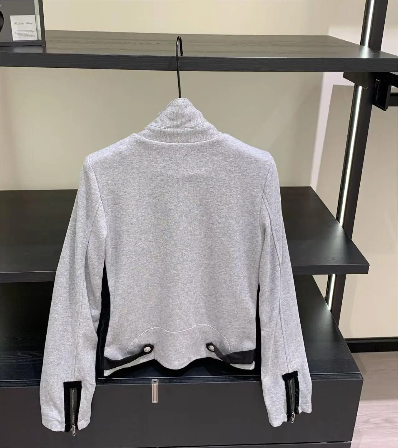 

Winter 2025 New Women's Fashion Versatile Grey Standing Collar Jacket Jacket