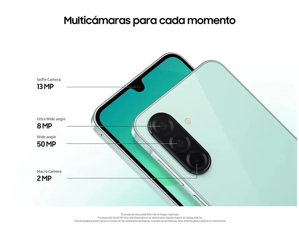 Global Version Samsung Galaxy A26 5G Smartphone 6.7" Super AMOLED Display Dual SIM 50MP Triple Camera 5000mAh Battery Fast Charging Exynos 1380 Processor IP67 Water Resistance
