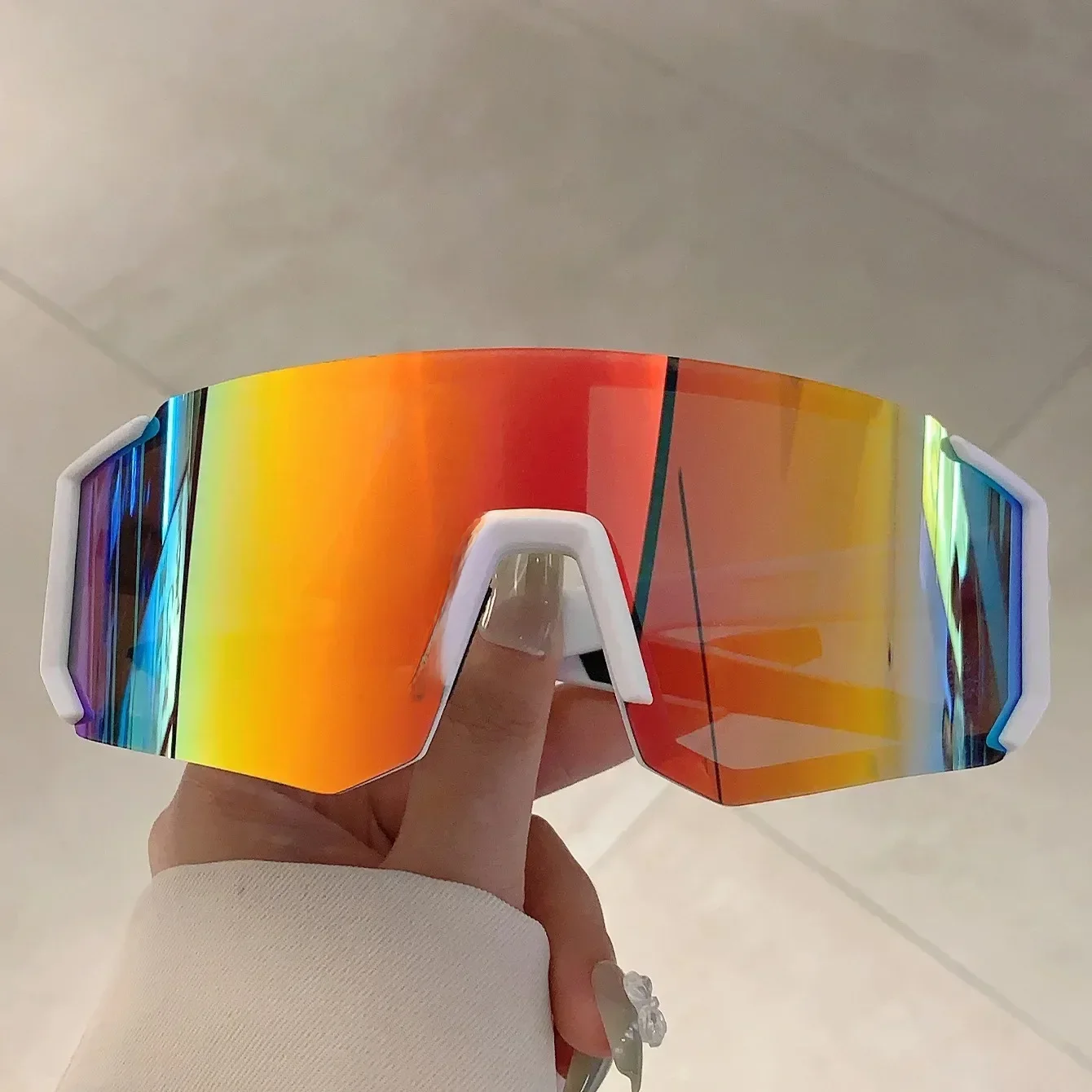 Lunettes de soleil de Sport en plein air pour femmes et hommes, marque de luxe de styliste, Vintage, populaires Punk ski, nuances coupe-vent