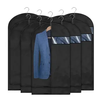 Borse con copertura in tessuto antipolvere Vestiti appesi Indumento Abito Abito Cappotto Copertura antipolvere Custodia per la casa Custodia per organizer