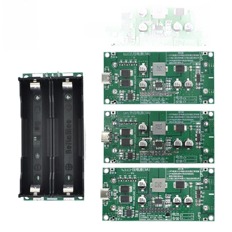Type-C 15W 3A Snel opladen UPS-voeding / 18650 Lithiumbatterijlader Module DC-DC Step Up Booster Converter 5V 9V 12V - afbeelding 2