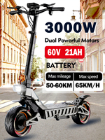 EU 2025 Electric Scooter M6 11inch Road 3000W 60V 20.8AH Dual Motor Hydraulic Brake Max Mileage 65km Max Speed 75km/h Escooter
