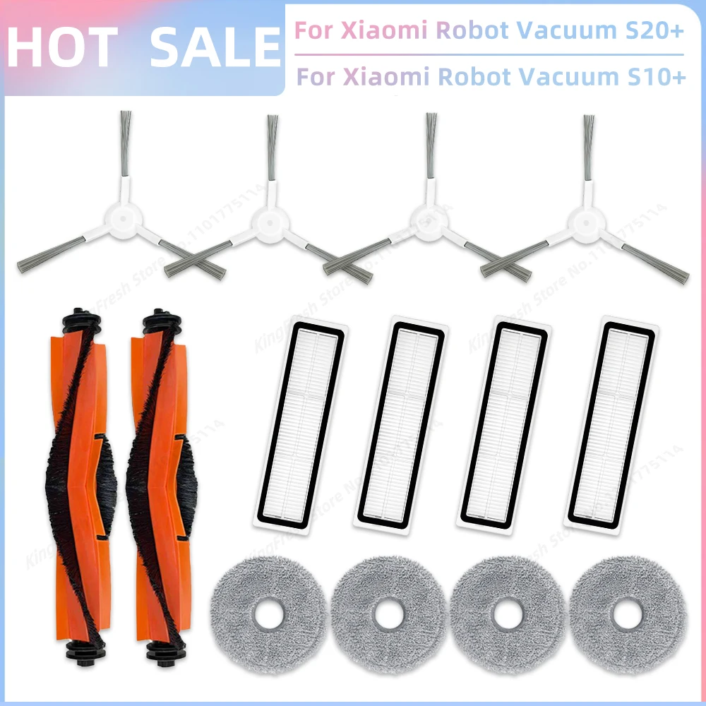Per Xiaomi Robot Aspirapolvere X20 + / X20 Plus Sacchetto per la polvere Mop Accessori in tessuto Spazzola laterale principale Parti di ricambio del filtro Hepa  6