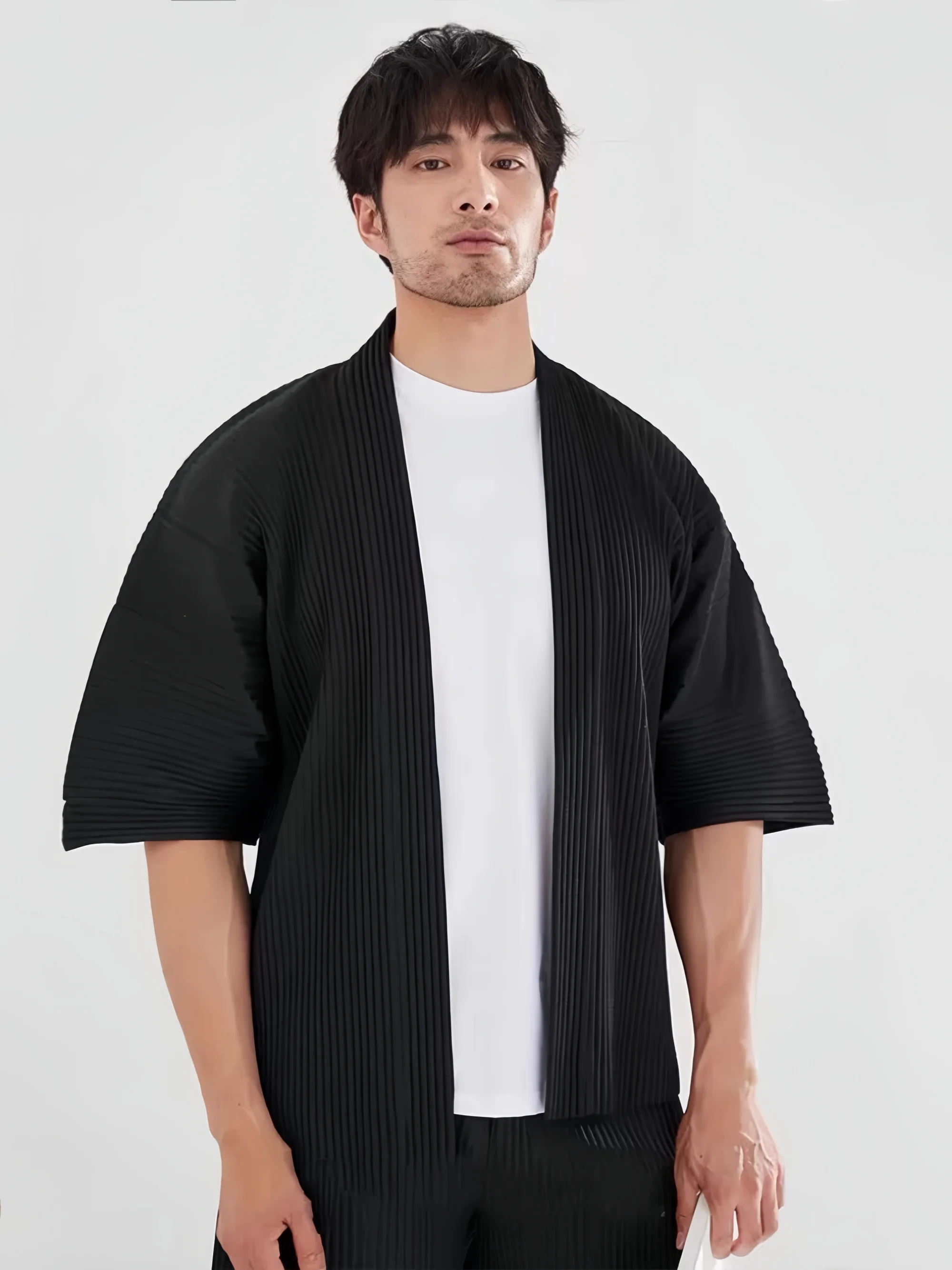 Miyake Pleated Kimono Jacket M - đánh giá và giá Haori Japanese Jacket