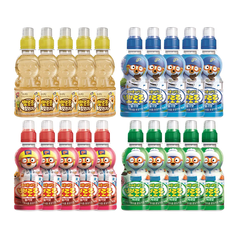 Faldo Children's Drink Bory Tea 220ml x 5 pieces + milk flavor 235ml x 5 pieces + strawberry flavor 235ml x 5 pieces + Apple flavor 235ml x 5 (20 in total)