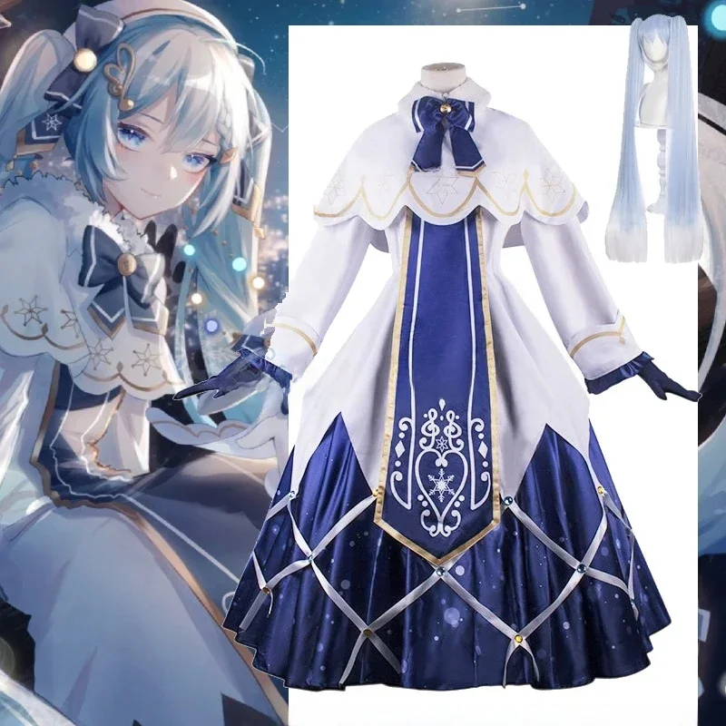 Mikuu 2021 Sneeuw Miku Cosplay Kostuums Halloween Kostuums Vrouwen Spel - afbeelding 2