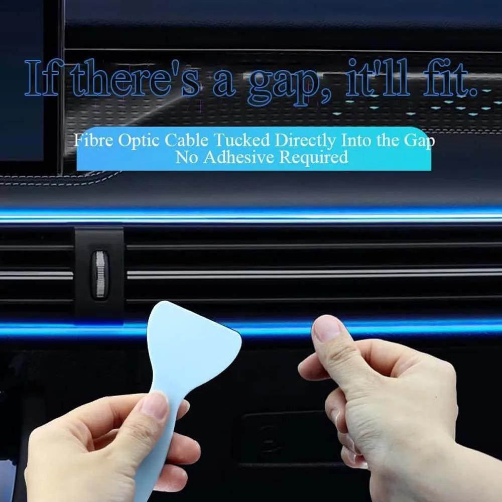 ضوء محيط 4M مع تطبيق لاسلكي للتحكم عن بعد، شريط إضاءة LED داخلي للسيارة، ملحقات إضاءة نيون داخلية للسيارة