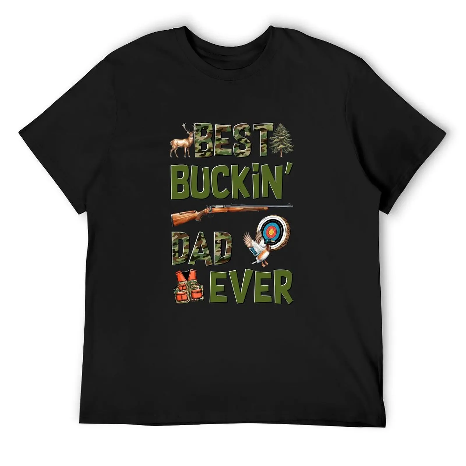 Rustic Whitetail Deer Country Boy Graphic Black T-Shirt Deer Hunter Dad Backyard BBQ Relaxed Summer Tee