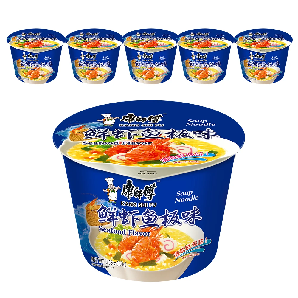 [Official Import Certity] Kangasfusun fish half-flavored cup noodle Chinese food noodle 101G, 6 pieces