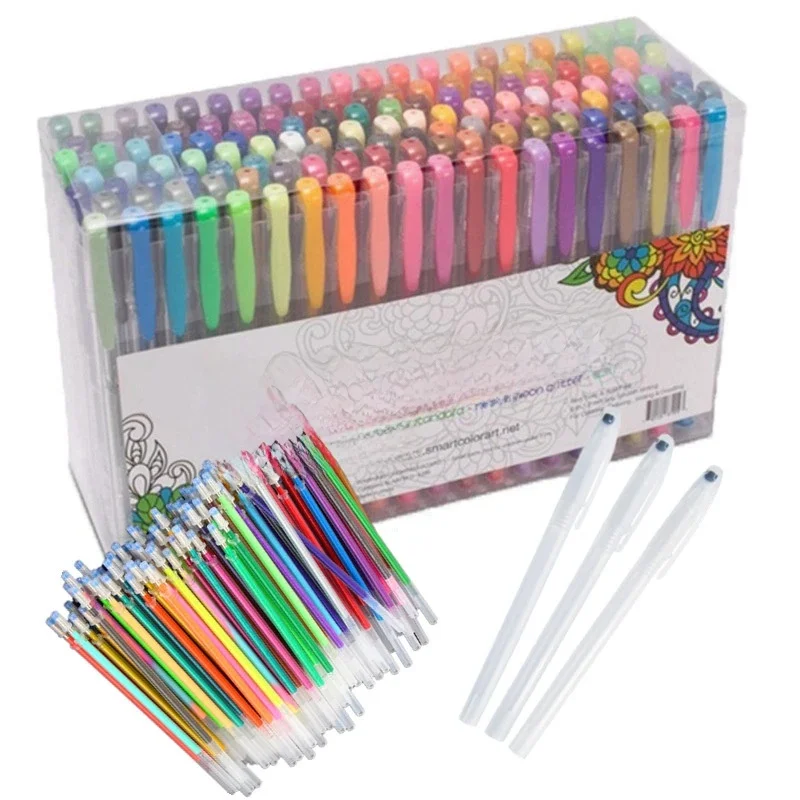 0.8mm 100 kolorów długopis fluorescencyjne wkłady kolorowy długopis Flash gładki tusz malowanie graffiti długopisy szkolne artykuły papiernicze 04116 — zdjęcie 2