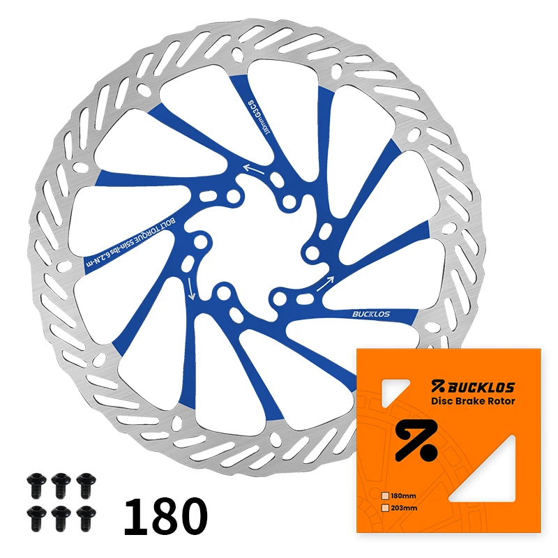 BUCKLOS G3 Fahrrad Rotor 160mm 180mm 203mm Fahrrad Bremsscheibe Atmungsaktive Fahrrad Bremsscheibe Langlebig Straße MTB Rotor