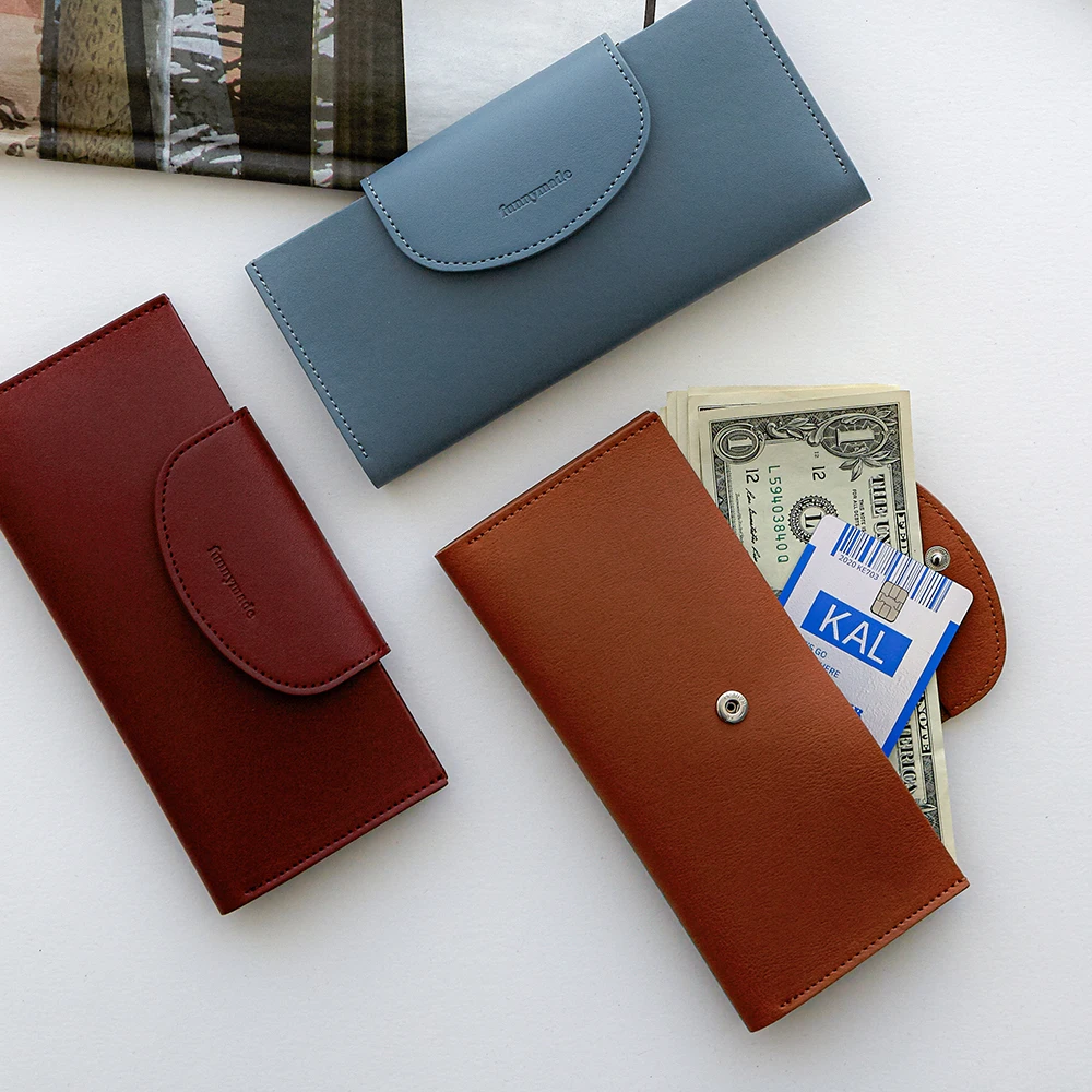 Fany-made domestic leather 2-layer golf wallet wallet pocket money bag