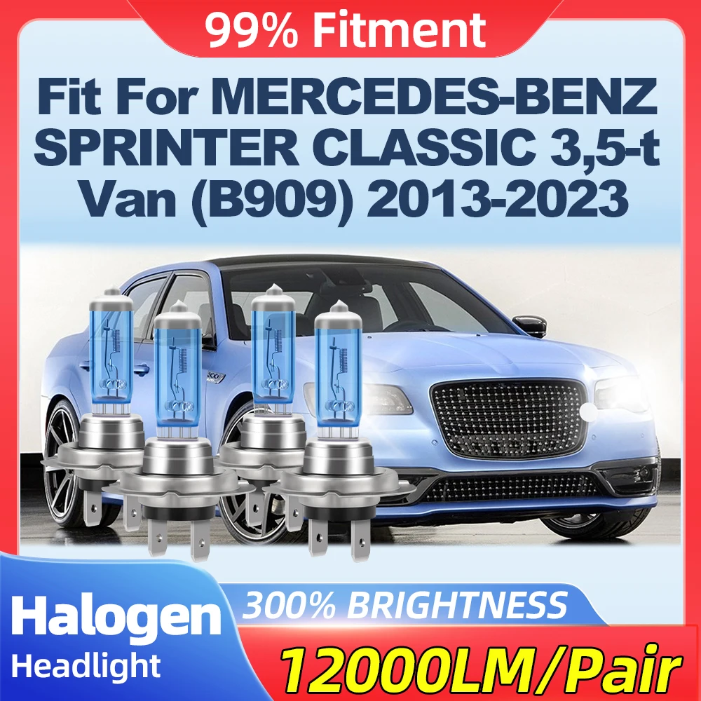 

Fit For MERCEDES-BENZ SPRINTER CLASSIC 3,5-t Van (B909) 2013-2023 24000LM Halogen Headlights 200W Car Lights 12V 6000K Auto Lamp