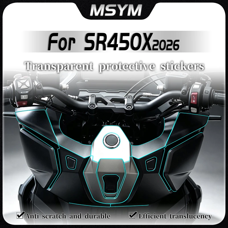 For VOGE SR450X 2026 Transparent Invisible Car Cover Film Motorcycle Storage Box Protection Sticker Modification Accessories