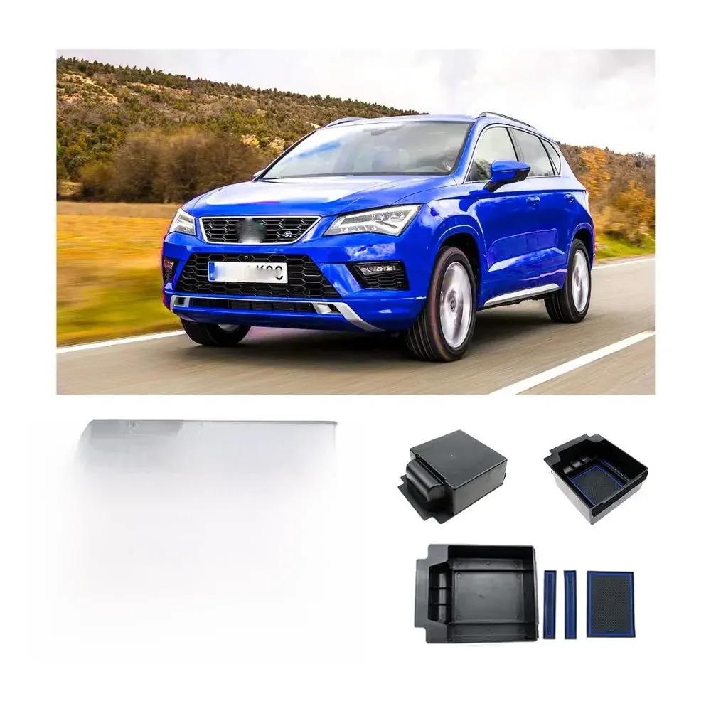LFOTPP Schowek na podłokietnik samochodowy do Seat Ateca 2017-2022 2023 2024 Pojemnik centralnego sterowania Auto Seat Ateca Akcesoria 2023 — zdjęcie 2