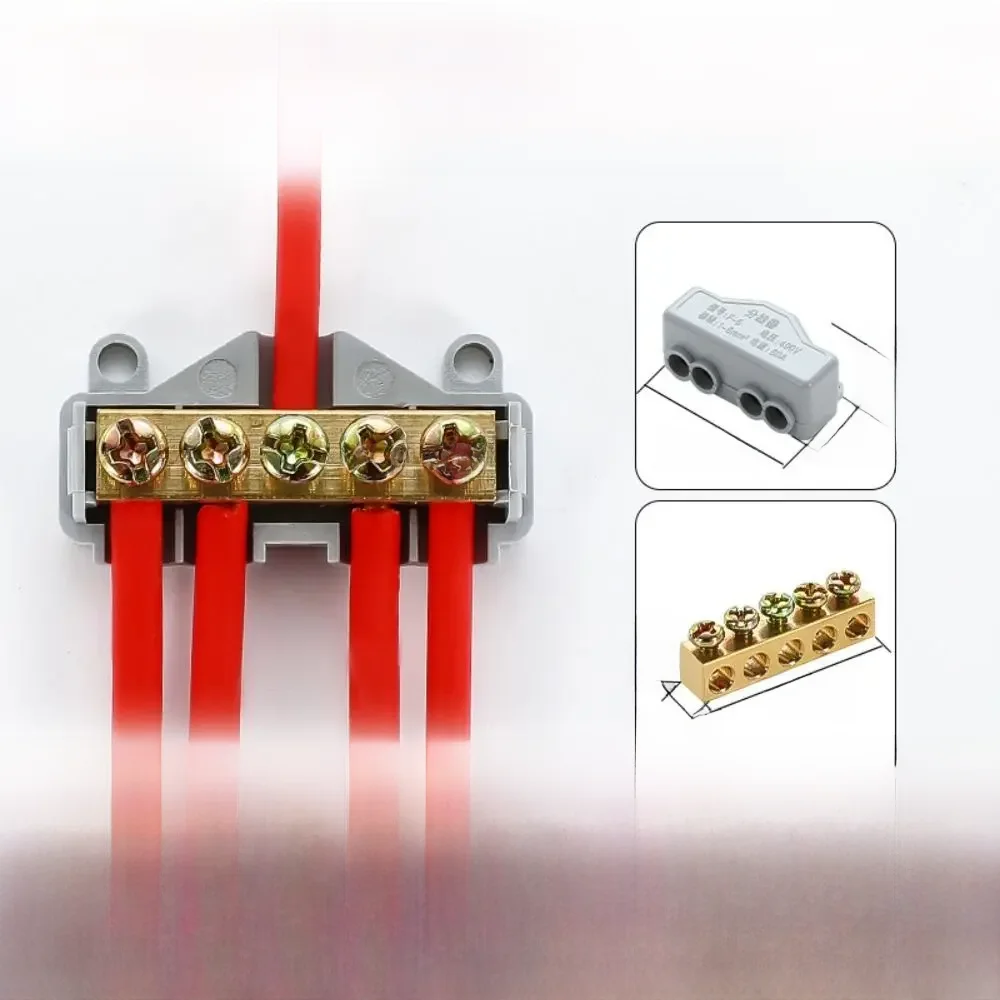 Draad Connector High Power Splitter Snelle Elektrische Kabel Terminal Blokken Aansluitdoos Connectoren Grote Stroom Geleider Messing - afbeelding 2