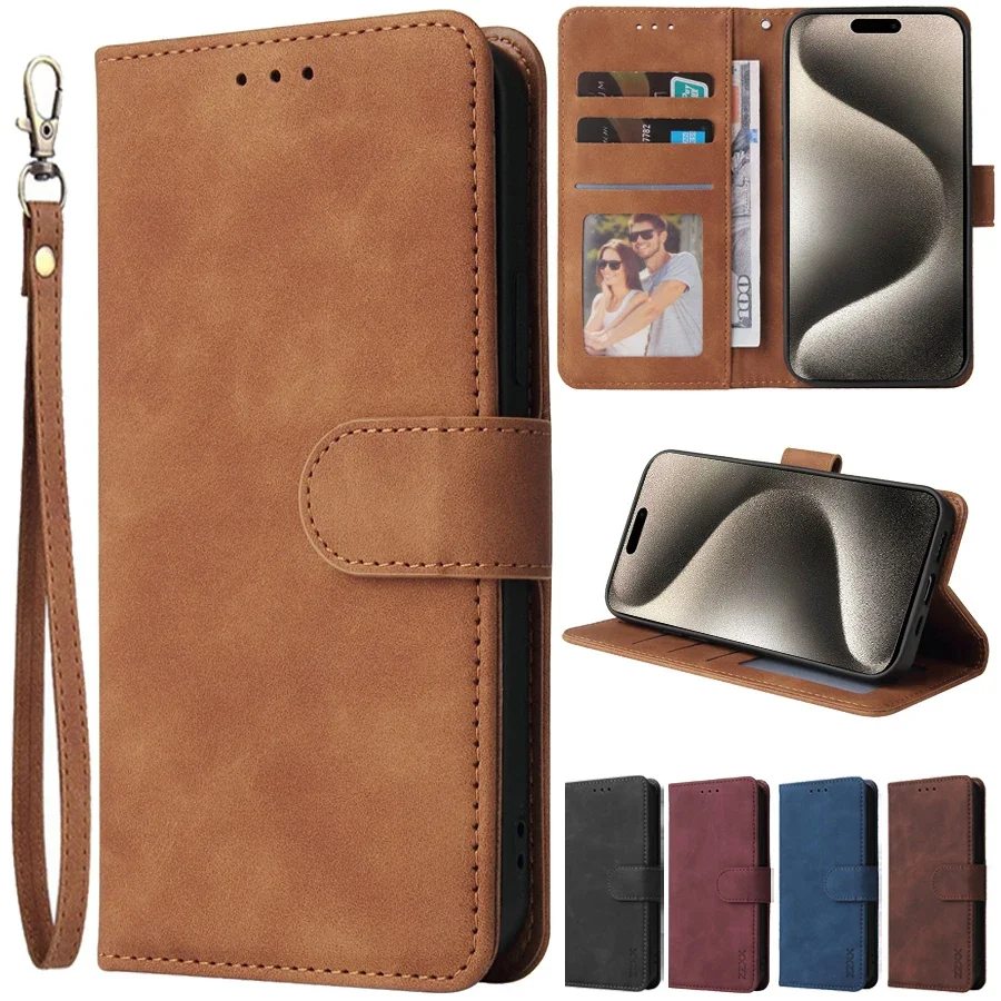 ZZXX Portemonnee Kaartsleuf Houder Magnetische Flip Lederen Case Voor iPhone 15 Pro Max 14 Plus 13 Mini 12 11 X XS XR SE 2022 8 7 6s Cover - afbeelding 2
