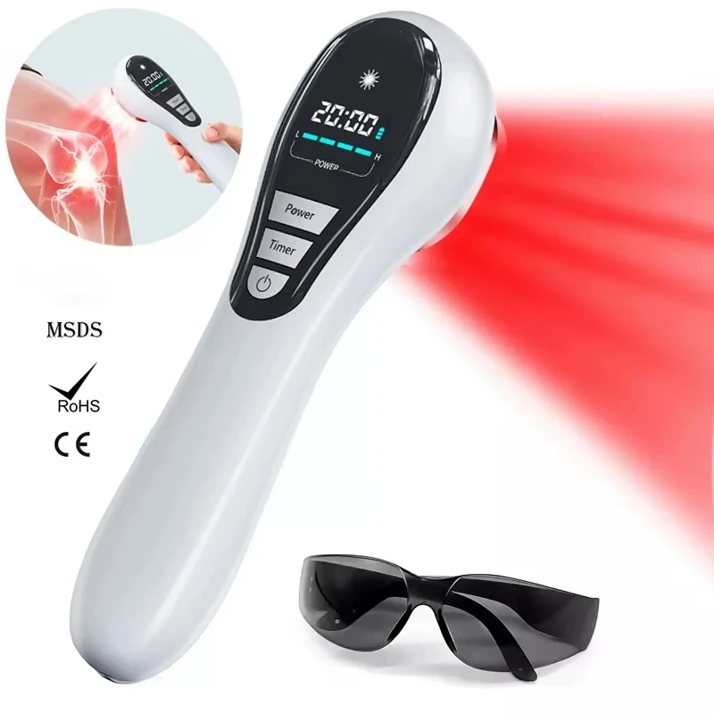 

Tuhopeta 650nm 808nm Cold Laser Therapy Device Low Level Red Light Pain Relief Equipment for Arthritis Physical Therapy Home Use