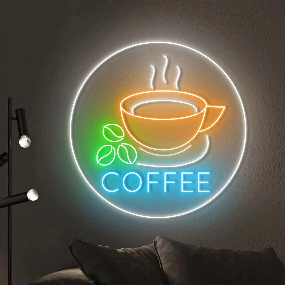 Coffee Cup Neon Sign Cafe Beam Sign Drink Store Shop Decor Neon