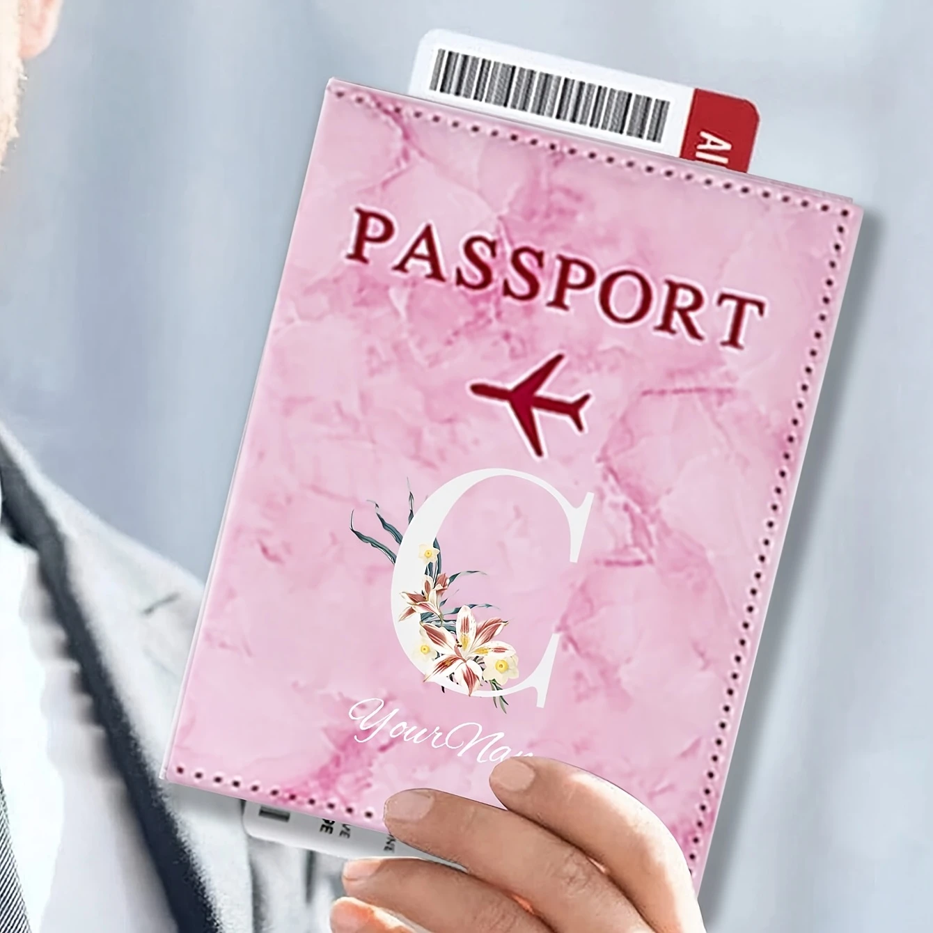 

Customizable Mini Passport Holders, Personalized with Names And Initials, Suitable for Storing Travel Documents And Cards