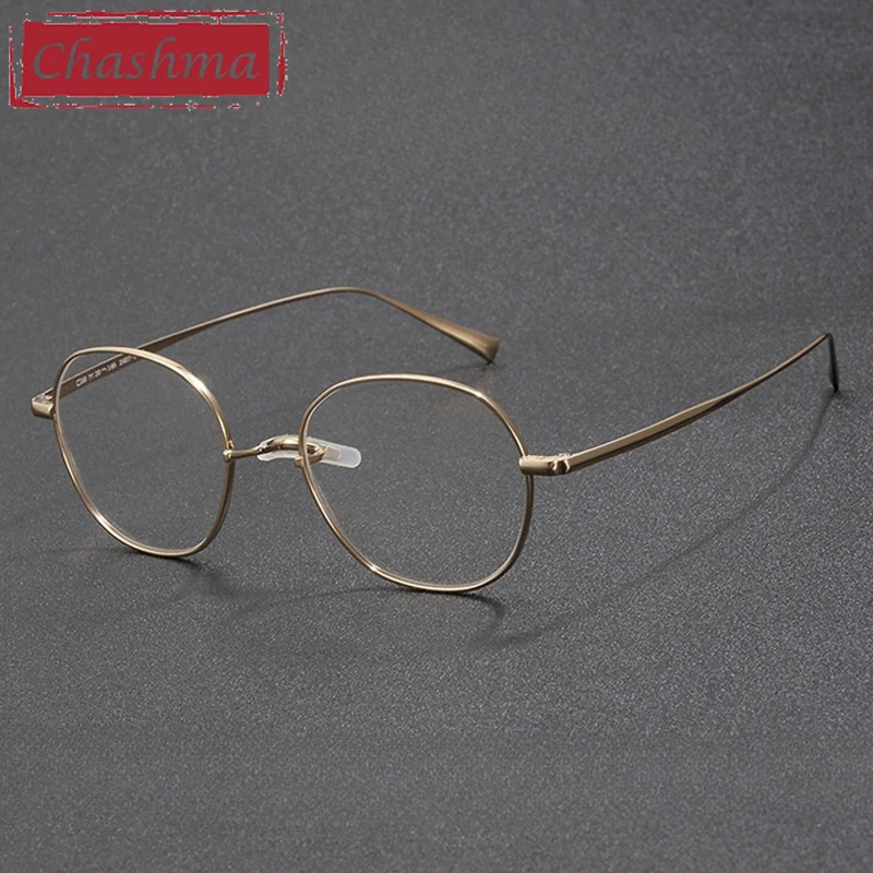 

Chashma Prescription Glasses Optical Pure Titanium 9 g Round Top Quality Women Fashion Eyeglasses Frames for Recipe Eyewear Lens