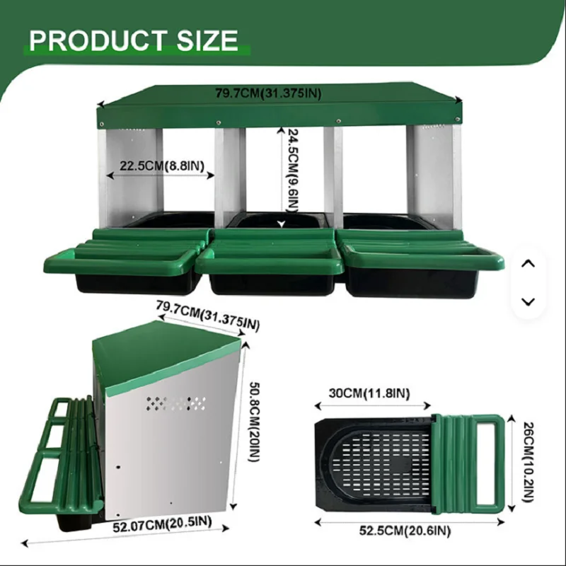 Nid de poulet, boîte à œufs suspendue ou au sol, épaissi, galvanisé, Durable, facile à assembler, poules pondérées, maison à œufs