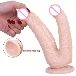 Double Headed Dildos Double Penetration Penis Vagina and Anus Soft Cock Realistic Dick Sex Toys Erotic For Lesbian Women Tool