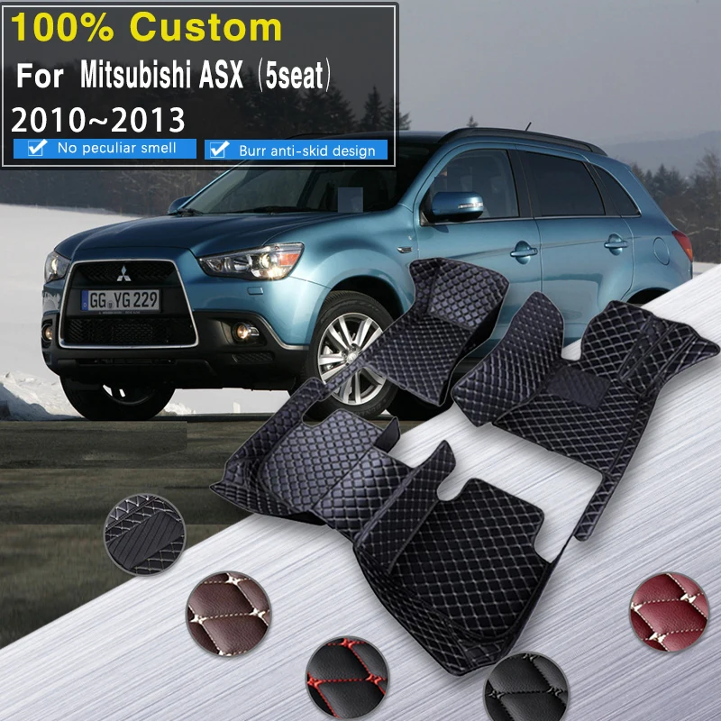 

Auto Mats For Mitsubishi ASX RVR Outlander Sport 2010~2013 Anti-dirt Pad Non-slip Floor Mats Carpet For Car Accessories Interior