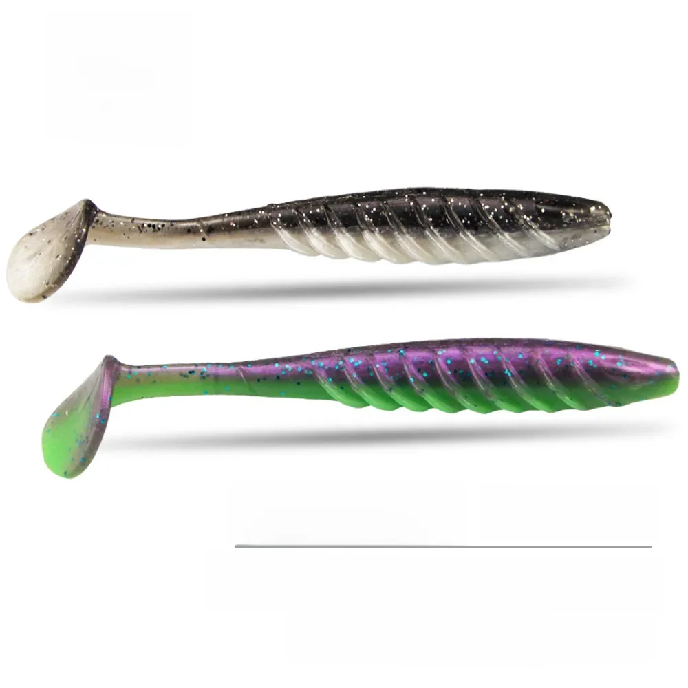 ESFISHING leurre de pêche souple ondulation 100mm 4.7g pour leurre de pêche au perche Isca Silicone appâts artificiels Pesca