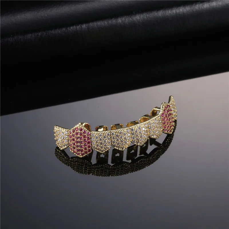 Ensemble de bonnets à breloques pour hommes et femmes, bijoux de style Hip Hop, colorés, en Zircon cubique, Micro pavé, haut et bas