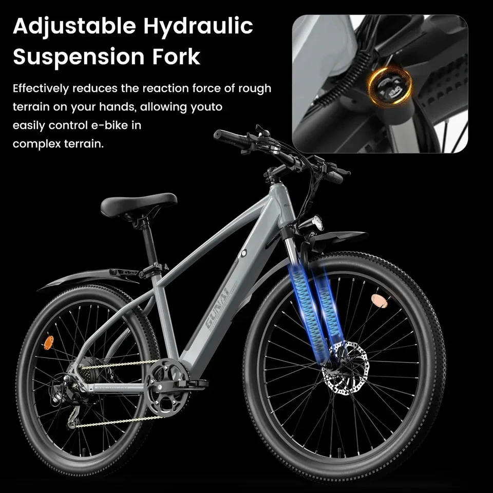 GUNAI-Bicicleta Eléctrica GN27 para adultos, bici de montaña con Motor de 750W y batería de 48V y 10,4 Ah, 26 pulgadas, nueva