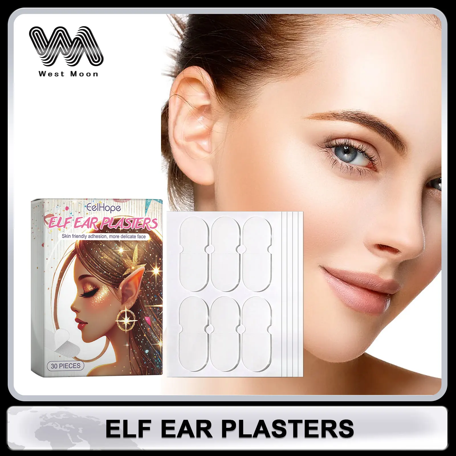 Aesthetic Ear Corrector Self-Adhesive Invisible Waterproof Comfortable Elf Ear Sticker Cosmetics Ear Support Corrector for Ears