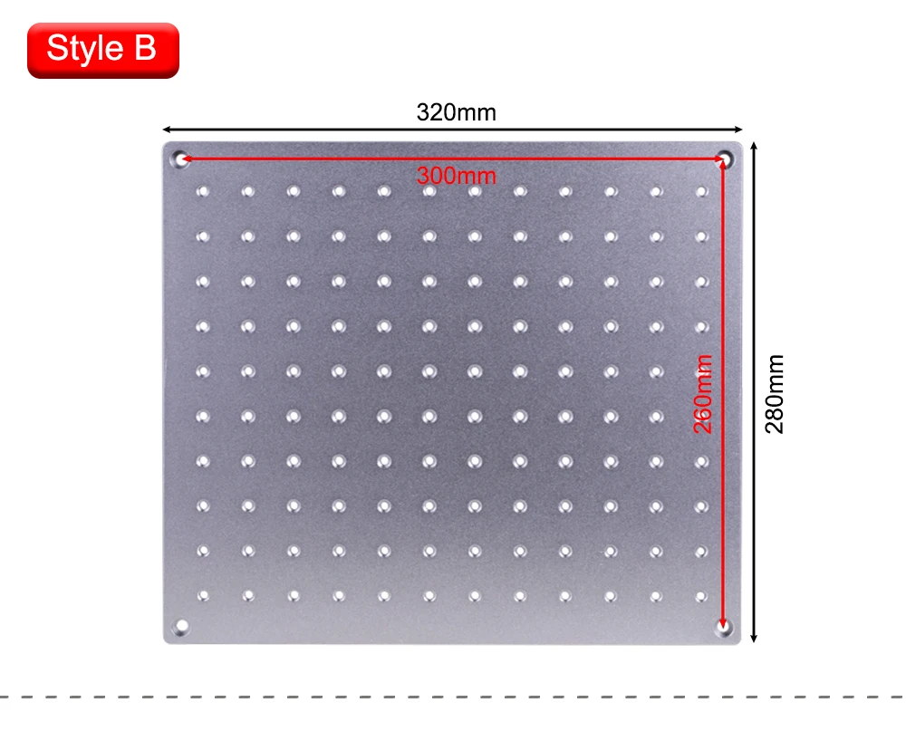 Hunst Fiber UV CO2 Markierungs-Arbeitstisch Aluminium-Arbeitsplattform 320*280 & 350*550 für DIY Lasermarkiermaschine – Detail 4