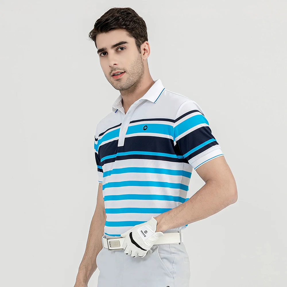 HELIX Summer Casual T-shirts Mens Short Sleeve Polo Shirts Quick Dry Tee Sports Golf Pullover