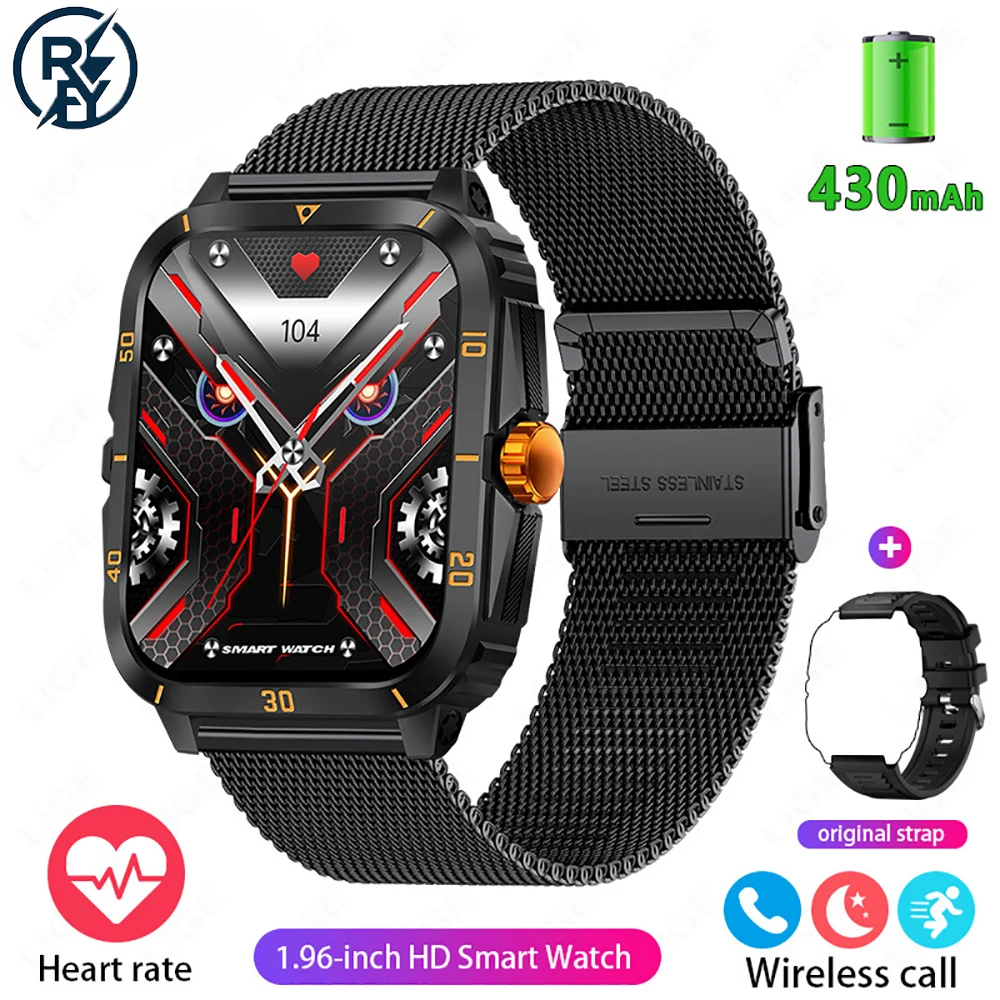 

20 PCs KT71 Smart Watch Outdoor Three-Proof Sports Watch 1.96 inch Full Touch Bluetooth Call Smart Watch