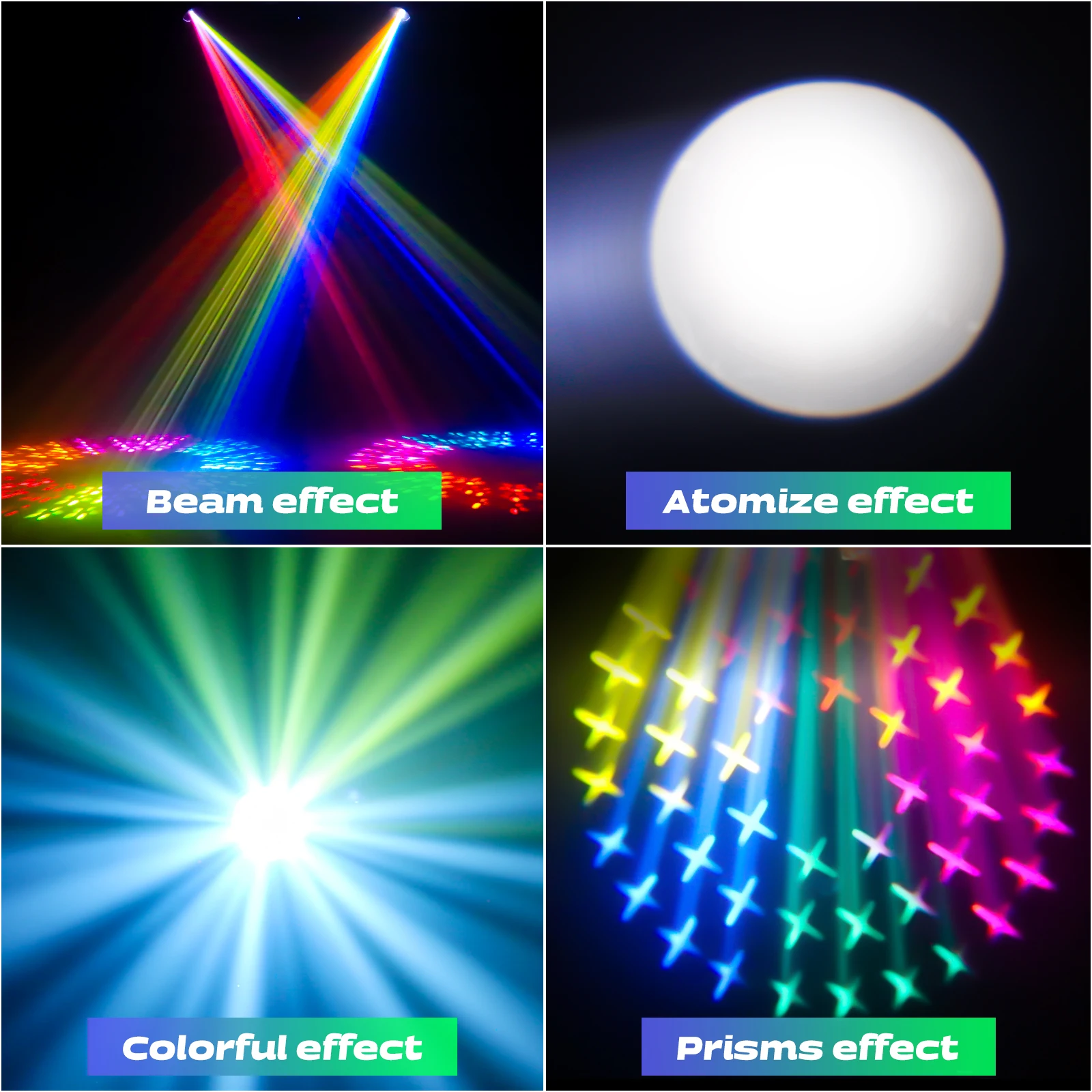 350W LED Beam Light High Brightness Disco Effect Wedding Moving Head Light 13 Patterns Lamp DMX512 Sound Activated DJ Light