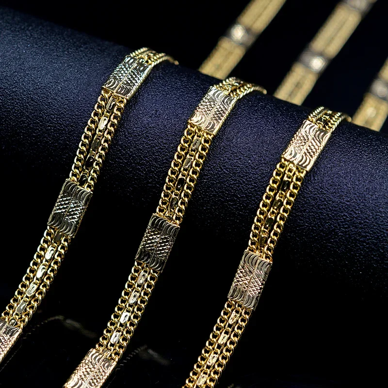 Słoneczny biżuteria moda linka jubilerska naszyjnik Choker komunikat naszyjnik kobiety dubaj wysokiej jakości kwadrat na prezent — zdjęcie 2