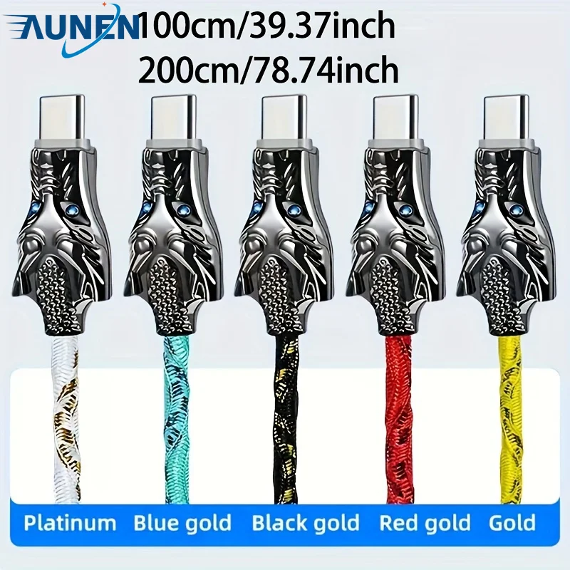 Type-c For IPhone USB Fast Charging Data Cable Colorful Faucet Nylon Braided Charging Cable Compatible With Samsung,Xiaomi, OPPO