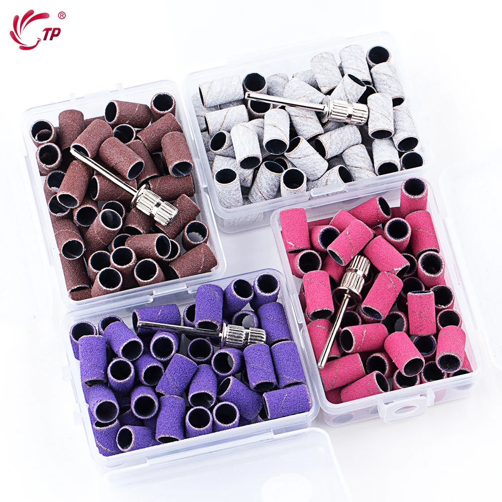 

TP 50Pcs Purple Nail Sanding Bands for Nail Drill Bits Acrylic Nails Gel Polish Removing Manicures Pedicure for Nail Accessories