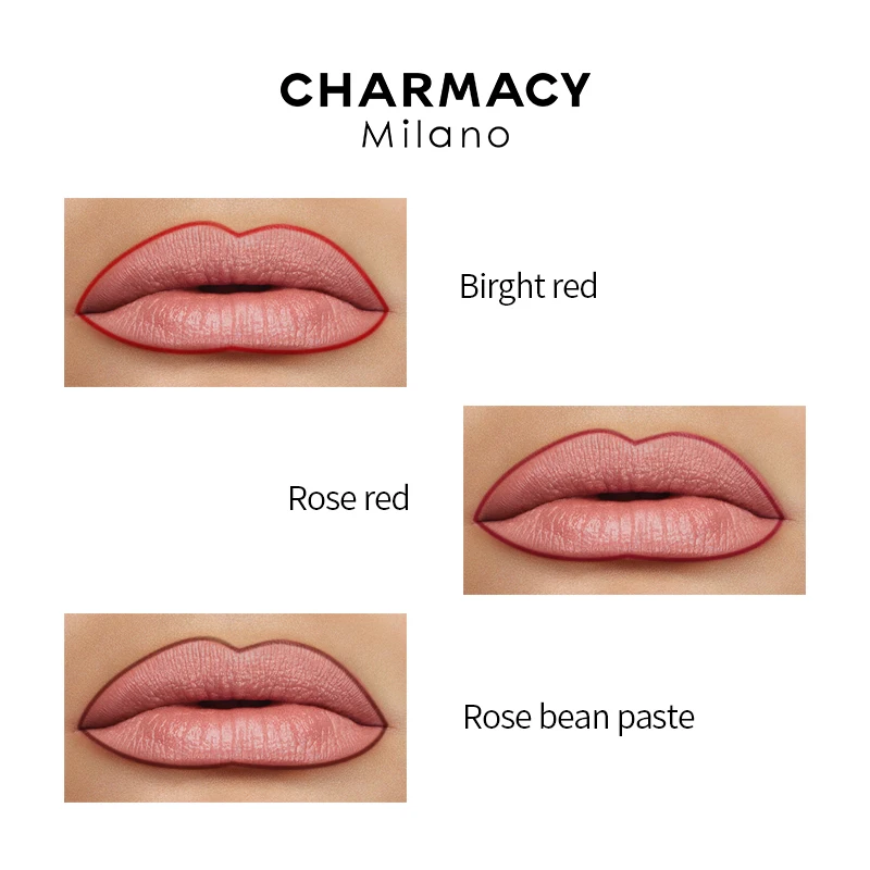 CHARMACY Easy to Wear Lip Liner Long-lasting Smooth Waterproof Nude Matte Lip Liner Pencil Makeup Professional Lipstick Cosmetic